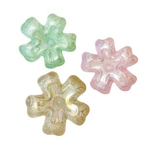 Glass Pearladescent Trinket Dishes plates trinket tray decorative plate Set of 3